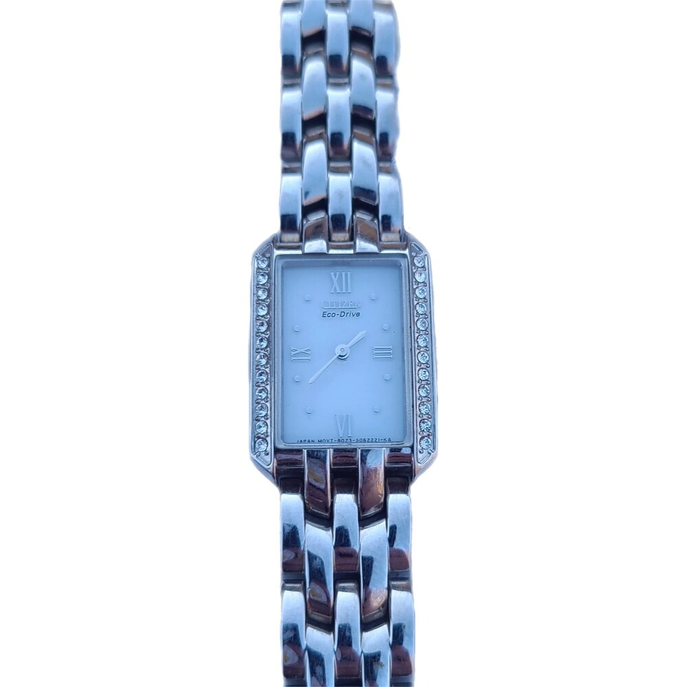 Citizen Eco-Drive EX1470-86A Stainless Steel Chain-link Bracelet Watch *SEE DESC